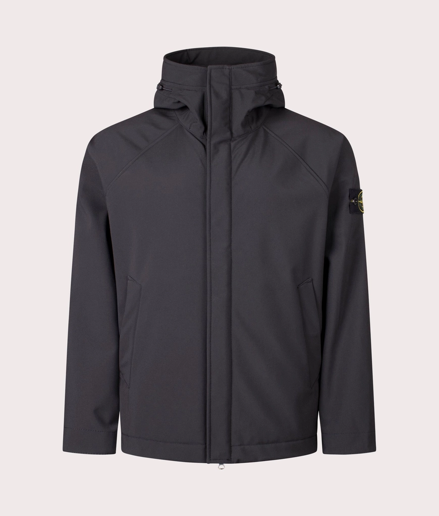 Stone Island Mens Hooded Soft Shell Jacket